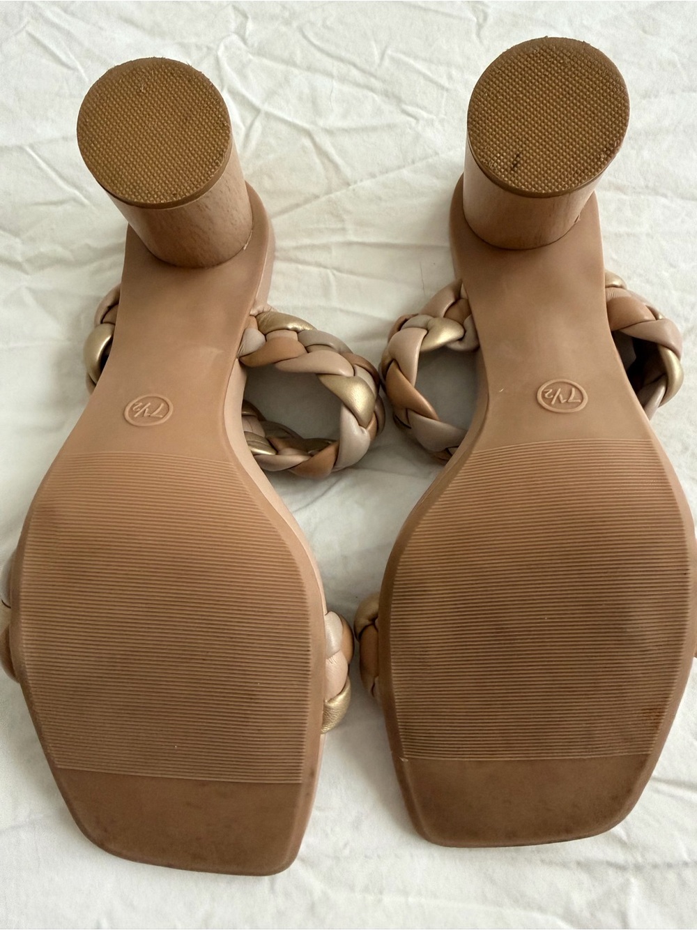 a new day Neutral Braided Double-Strap Block Heel Sandals - Picture 2 of 2